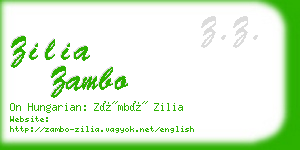 zilia zambo business card